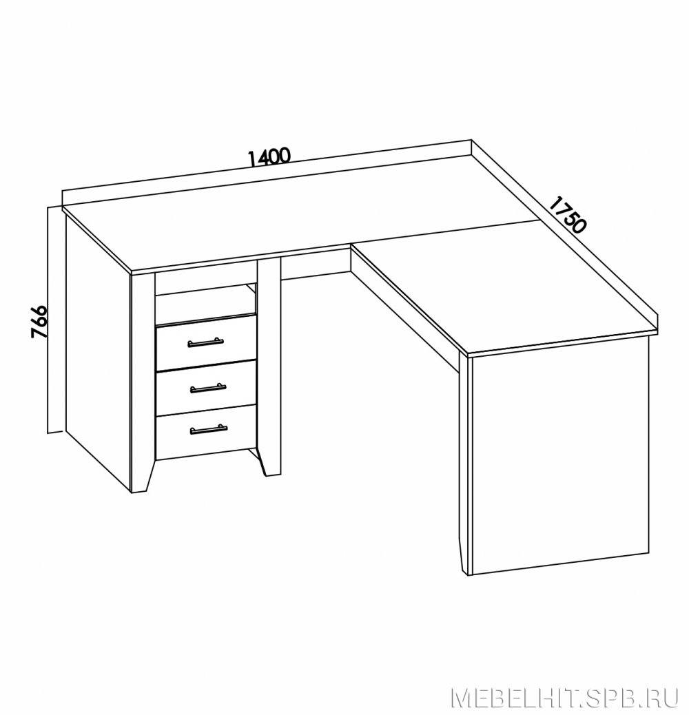 угловой стол для школьника размеры чертежи