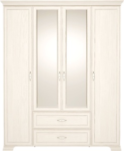 "Венеция" Шкаф для одежды 4-х дверный с ящиками с зеркалом №2